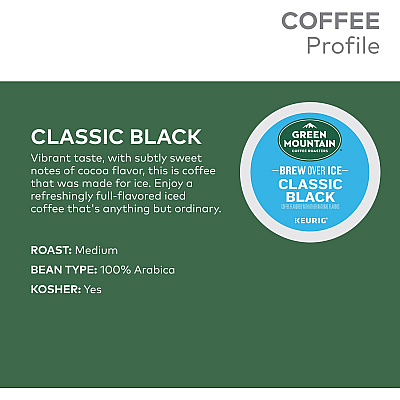 Green Mountain Coffee Roasters K-Cup Brew Over Ice Classic Black (GMT9027)