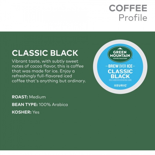 Green Mountain Coffee Roasters K-Cup Brew Over Ice Classic Black (9027)