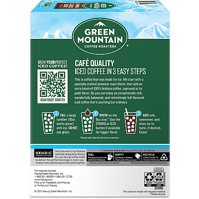Green Mountain Coffee Roasters K-Cup Brew Over Ice Classic Black (GMT9027)