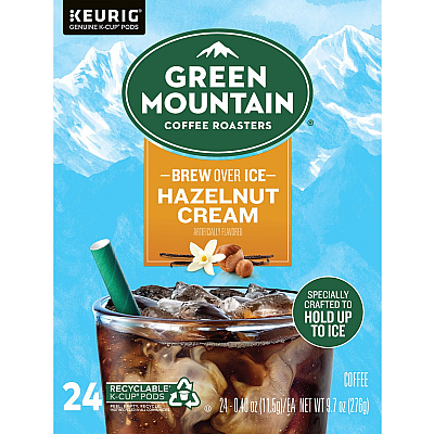 Green Mountain Coffee Roasters K-Cup Brew Over Ice Hazelnut Cream Coffee (GMT9029)
