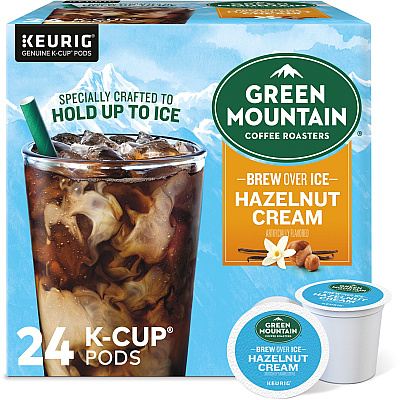 Green Mountain Coffee Roasters K-Cup Brew Over Ice Hazelnut Cream Coffee (GMT9029)