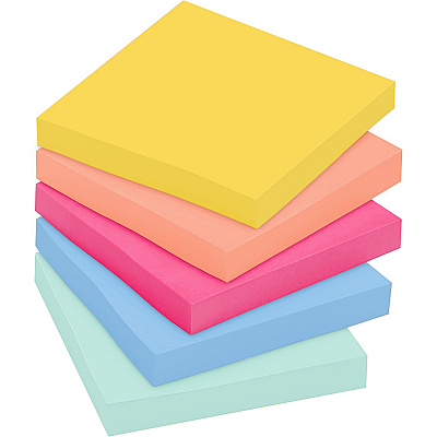 Post-it Super Sticky Note Pads - Summer Joy Color Collection (MMM6545SSJOY)