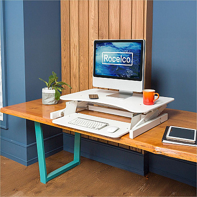 Rocelco ADR 32" Adjustable Desk Riser with EVR (RADRW)