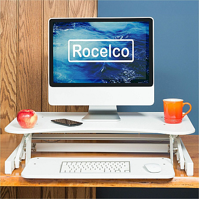 Rocelco ADR 32" Adjustable Desk Riser with EVR (RADRW)