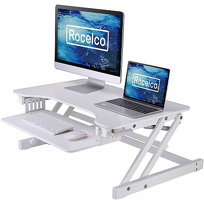 Rocelco ADR 32" Adjustable Desk Riser with EVR (RADRW)