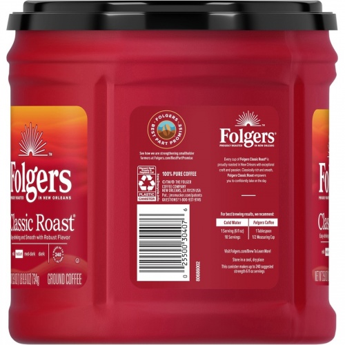 Folgers Classic Roast Ground Coffee (30407CT)