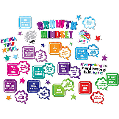 Ashley Smart Poly Growth Mindset Mini Bulletin Board Set (ASH96009)