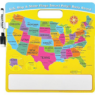 Ashley U.S. Map/Flags Smart Poly Busy Board (ASH98008)