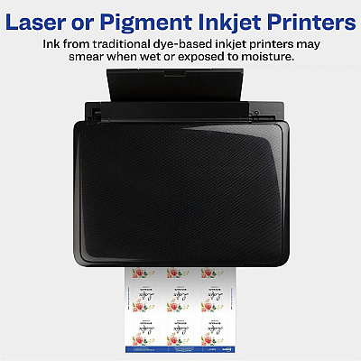 Avery Durable Waterproof Labels, 2" x 2" Square, 96 Total (AVE64510)