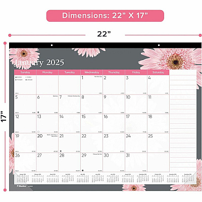 Brownline Monthly Floral Desk Pad (REDC193105)