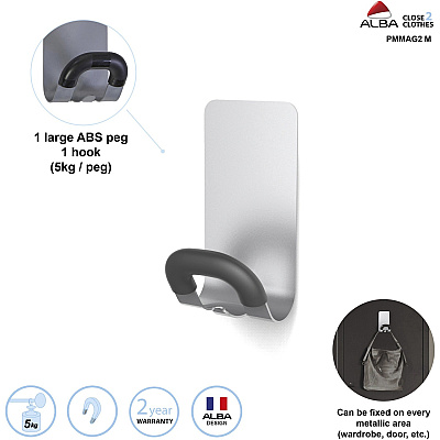 Alba Magnetic Coat Hook (ABAPMMAG2MCT)