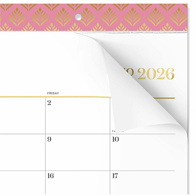 Cambridge WorkStyle 2026 Monthly Desk Pad Calendar, Green, Compact, 17 3/4" x 11" (1606705)