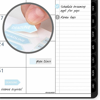 At-A-Glance Contemporary Lite Monthly Planner, Black, Large, 9" x 11" (7026XL05)