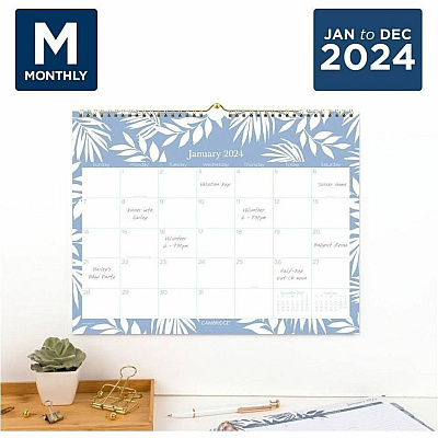 Cambridge Basic 2025-2026 Monthly Desk Pad Calendar, Standard, 21 3/4" x 17" (CRM92020)