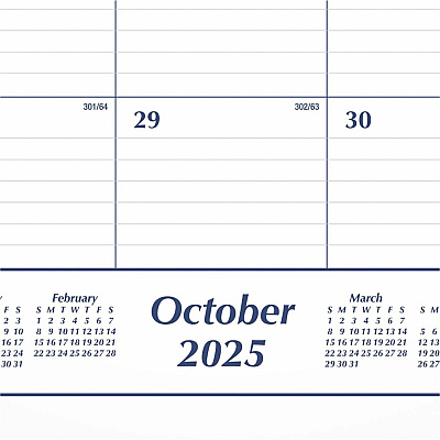Cambridge Basic 2025-2026 Monthly Desk Pad Calendar, Standard, 21 3/4" x 17" (CRM92020)