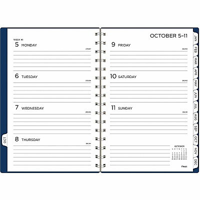Cambridge 2026-2027 BIG PLANS Weekly Monthly Planner, Navy, Small, 5 1/2" x 8 1/2" (CRW43020)