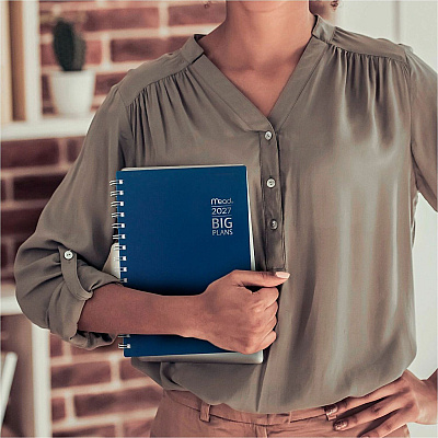 Cambridge 2026-2027 BIG PLANS Weekly Monthly Planner, Navy, Small, 5 1/2" x 8 1/2" (CRW43020)