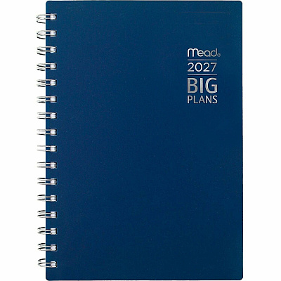 Cambridge 2026-2027 BIG PLANS Weekly Monthly Planner, Navy, Small, 5 1/2" x 8 1/2" (CRW43020)
