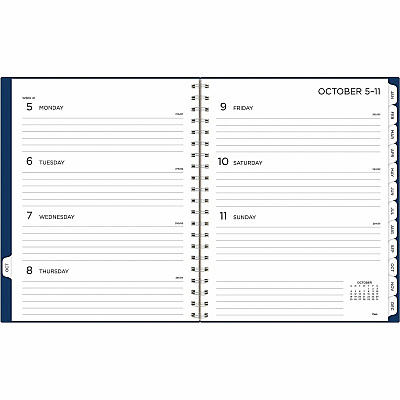 Mead 2026-2027 BIG PLANS Weekly Monthly Planner, Navy, Large, 8 1/2" x 11" (CRW63020)