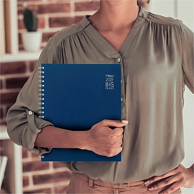 Mead 2026-2027 BIG PLANS Weekly Monthly Planner, Navy, Large, 8 1/2" x 11" (CRW63020)