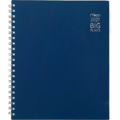 Mead 2026-2027 BIG PLANS Weekly Monthly Planner, Navy, Large, 8 1/2" x 11" (CRW63020)