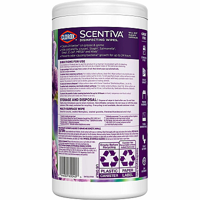 Clorox Scentiva Bleach-Free Disinfecting Wipes (CLO60040)
