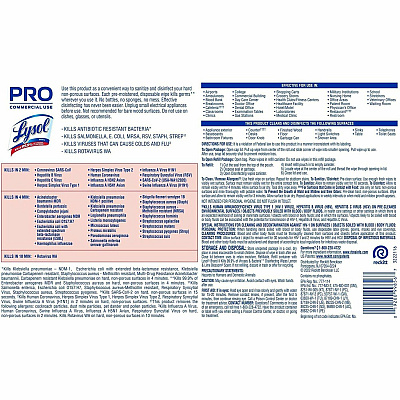LYSOL Disinfecting Wipe Bucket w/Wipes (RAC99856)