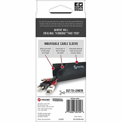 Velcro Mountable Cut-To-Length Cable Sleeves (VEK30799)