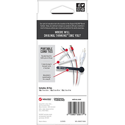 Velcro Portable Cord Ties (VEK30817)