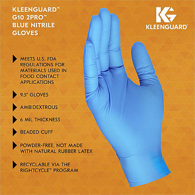 Kleenguard G10 Blue Nitrile Gloves (KCC54421)