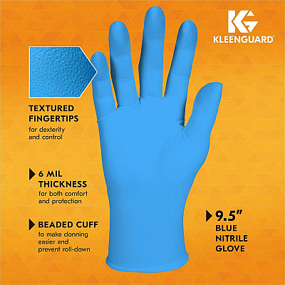 Kleenguard G10 Blue Nitrile Gloves (KCC54423CT)