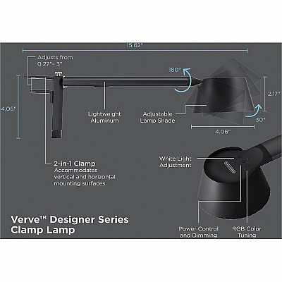 Bostitch Verve Adjustable LED Desk Lamp (BOS2200CLSMBK)