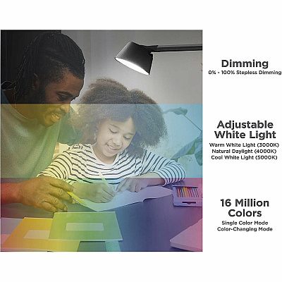 Bostitch Verve Adjustable LED Desk Lamp (BOS2200CLSMBK)