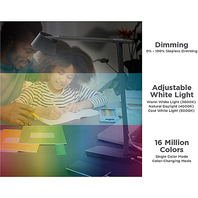Bostitch Verve Adjustable LED Desk Lamp (BOS2200QISMBK)