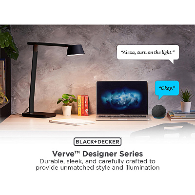 Bostitch Verve Adjustable LED Desk Lamp (BOS2200QISMBK)