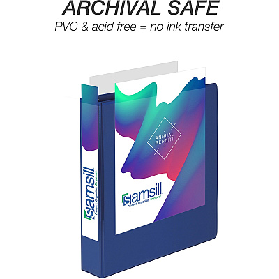 Samsill Durable 1.5 Inch Binder, Made in the USA, D Ring Customizable Clear View Binder, Basic Assortment, 4 Pack, Each Holds 350 Page (SAMMP46458)