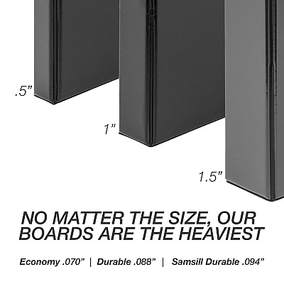 Samsill Durable 1.5 Inch Binder, Made in the USA, D Ring Customizable Clear View Binder, Basic Assortment, 4 Pack, Each Holds 350 Page (SAMMP46458)