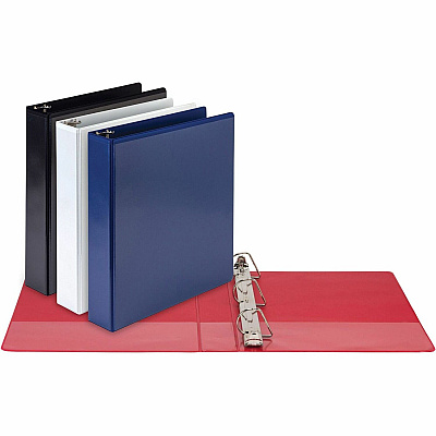 Samsill Durable 1.5 Inch Binder, Made in the USA, D Ring Customizable Clear View Binder, Basic Assortment, 4 Pack, Each Holds 350 Page (SAMMP46458)