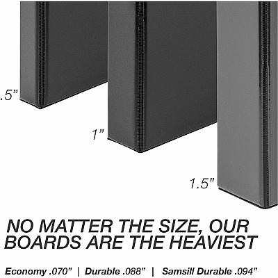 Samsill Durable 1 Inch Binder, Made in The USA, D Ring Binder, Customizable Clear View Cover, Basic Assortment, 4 Pack, Each Holds 225 Pages (SAMMP46409)