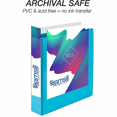 Samsill Durable 2 Inch Binder, Made in the USA, D Ring Customizable Clear View Binder, Fashion Assortment, 4 Pack, Each Holds 475Page (SAMMP46469)