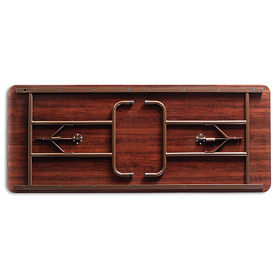 Alera Wood Folding Table, Rectangular, 71.88w x 29.88d x 29.13h, Mahogany (ALEFT727230MY)