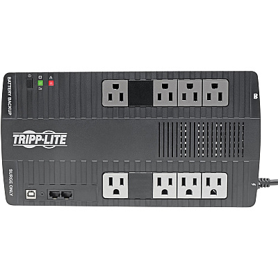 Tripp Lite 550VA 300W Line-Interactive UPS - 8 NEMA 5-15R Outlets, AVR, 120V, 50/60 Hz, USB, Desktop/Wall Mount (AVR550U)