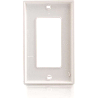 C2G Single Gane Decora Wallplate White (03725)