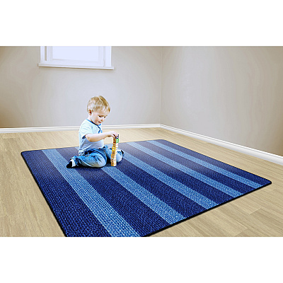 Flagship Carpets Basketweave Stripes Classroom Rug (FA100632FS)