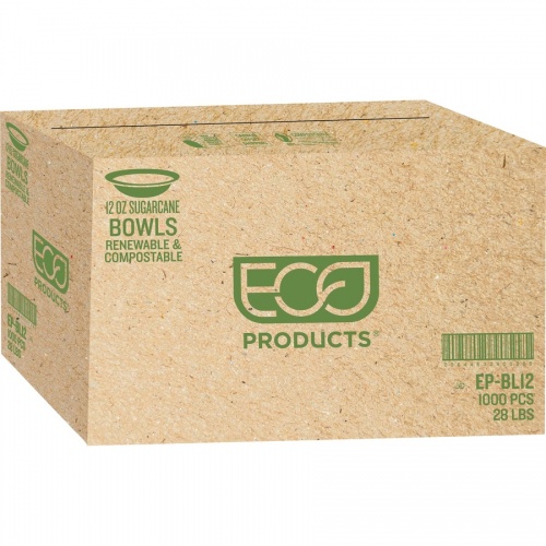 Eco-Products 12-oz. Sugarcane Bowls (EPBL12NFA)