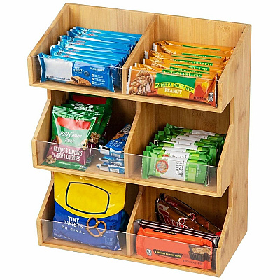 Mind Reader Bali 6-Compartment Storage Organizer (3T2TWDBRN)