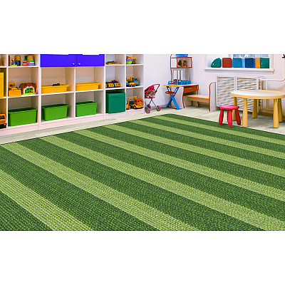 Flagship Carpets Basketweave Stripes Classroom Rug (FA100758FS)