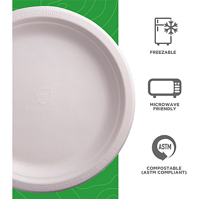 Eco-Products Vanguard 9" Sugarcane Plates (ECOEPP013NFA)