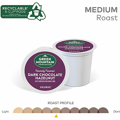 Green Mountain Coffee Roasters K-Cup Dark Chocolate Hazelnut Coffee (GMT9140)