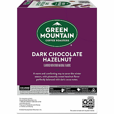Green Mountain Coffee Roasters K-Cup Dark Chocolate Hazelnut Coffee (GMT9140)
